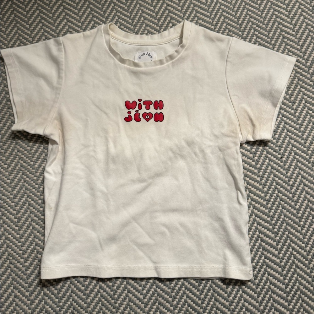 With Jean tee shirt size XS